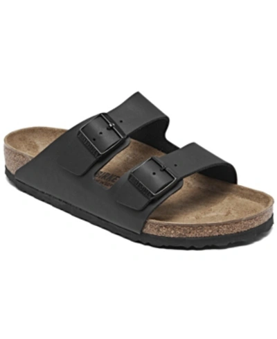 Shop Birkenstock Men's Arizona Birko-flor Two-strap Sandals From Finish Line In Black