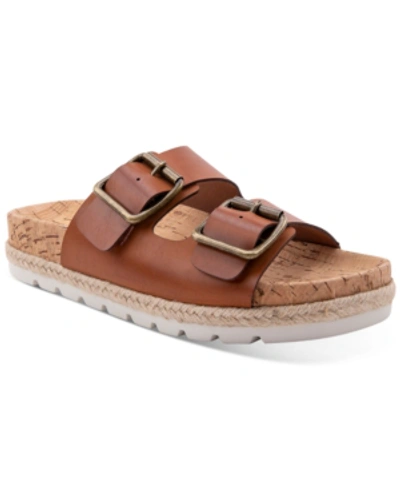 Shop Esprit Brielle Footbed Sandals Women's Shoes In Cognac