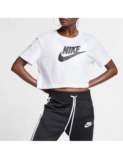 Nike Sportswear Essential Crop Tee (regular Retail Price: $25) In White |  ModeSens