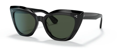 Shop Oliver Peoples Laiya Ov5452su 10059a Cat Eye Polarized Sunglasses In Green