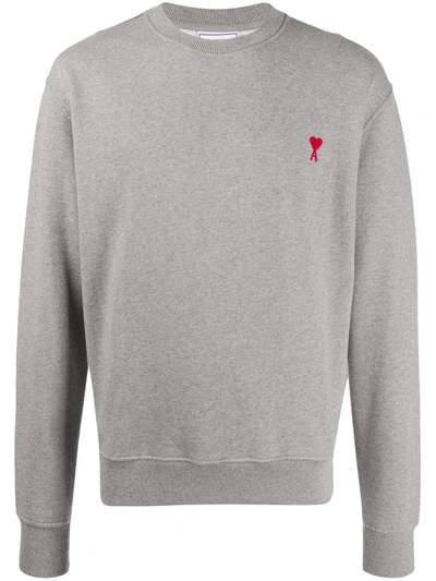 Shop Ami Alexandre Mattiussi Ami De Coeur Sweatshirt In Grau