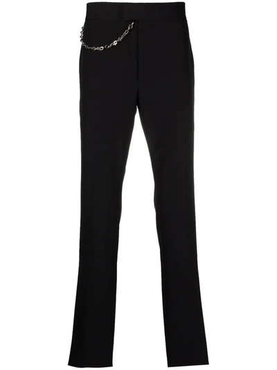 Shop Givenchy Chain-link Detail Trousers In Schwarz