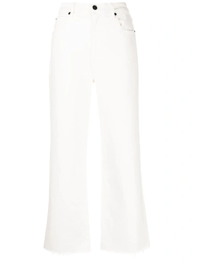 Shop Slvrlake Grace Cropped Jeans In Weiss