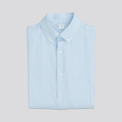 Shop Asket The Linen Shirt Light Blue