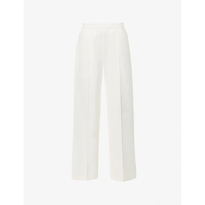 Shop Pangaia Relaxed-fit High-rise Organic-cotton Trousers In Off White