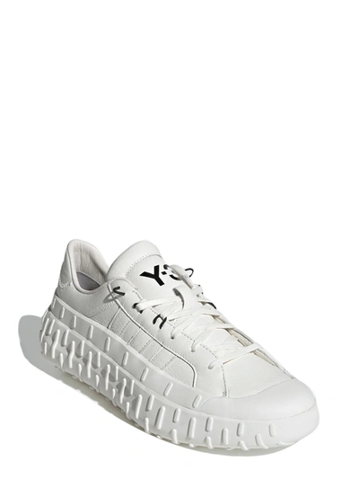 Shop Adidas Y-3 Yohji Yamamoto Men's White Leather Sneakers