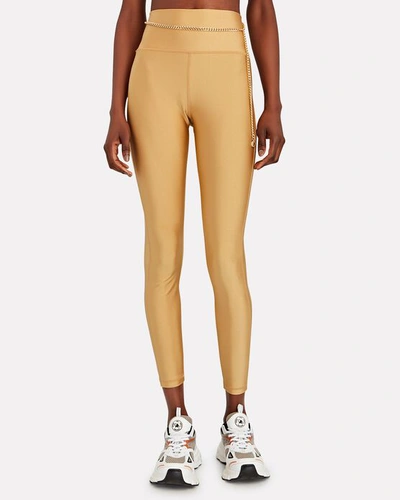 Shop Weworewhat Chain High-rise Leggings In Gold