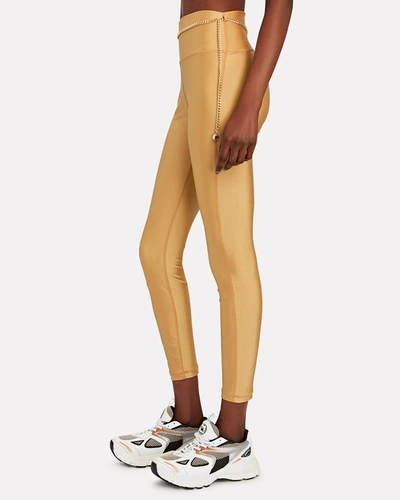 Shop Weworewhat Chain High-rise Leggings In Gold