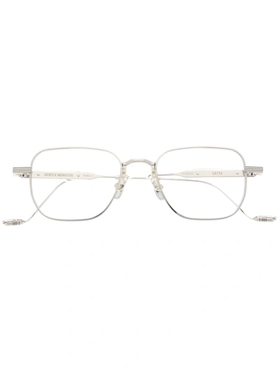 Shop Gentle Monster Catta C2 Square-frame Glasses In Silber