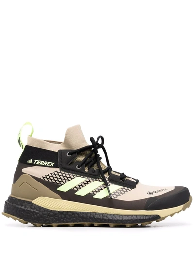 Shop Adidas Originals Terrex Free Hiker Gore-tex Sneakers In Neutrals ,green