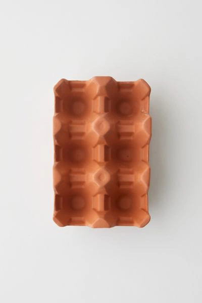 Shop Kikkerland Design Terracotta Egg Tray In Rust