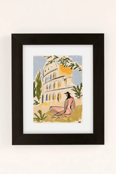 Shop Maggie Stephenson When In Rome Art Print In Modern Black At Urban Outfitters