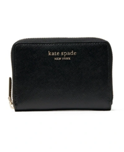 Shop Kate Spade New York Spencer Zip Card Case In Black/gold
