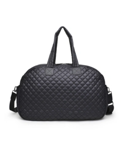 Shop Sol And Selene Women's Getaway Large Quilted Travel Weekender Bag In Black