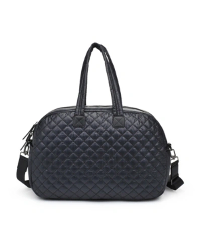 Shop Sol And Selene Women's Getaway Quilted Duffle Bag In Black