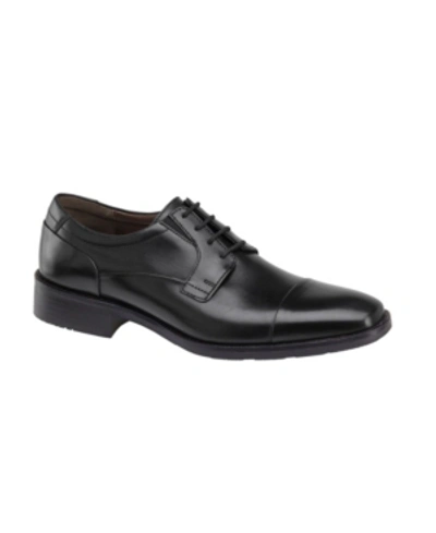 Shop Johnston & Murphy Men's Lancaster Cap Toe Shoes In Black