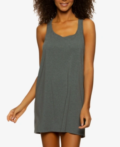 Shop Felina Organic Cotton Racerback Chemise Nightgown In Slate