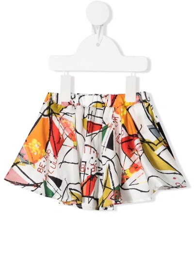 Shop Wolf & Rita Graphic Be Bop-print Shorts In White