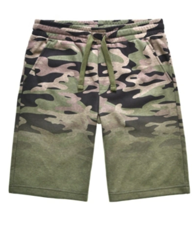 Shop Ring Of Fire Big Boys Hide Down Camo Knit Drawstring Shorts In Olive