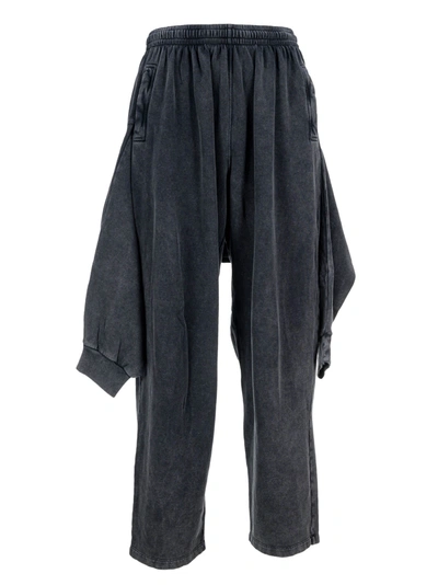 Shop Balenciaga Knotted Sweatpants In Black