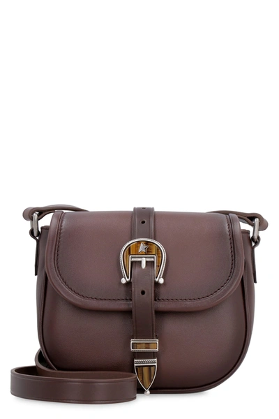 Shop Golden Goose Rodeo Leather Mini Bag In Brown