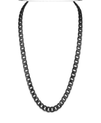 Shop Macy's Cuban Link (11.75mm) 22" Chain In Yellow Ip Plated Stainless Steel (also In Black Ip And Stainless S