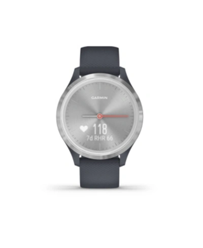 Shop Garmin Unisex Vivomove 3s Granite Blue Silicone Strap Smart Watch 8.9mm
