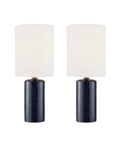 Shop Lite Source Jackie Table Lamp, Set Of 2 In Navy Blue
