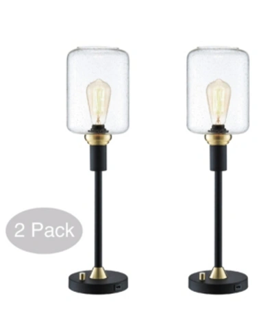 Shop Lite Source Luken Table Lamp, Set Of 2 In Black