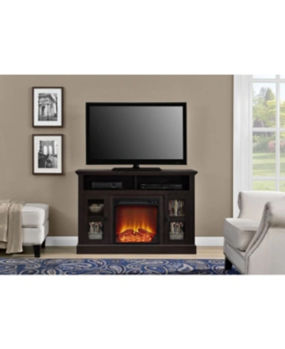Shop Ameriwood Home Tacoma Electric Fireplace Tv Console For Tvs Up To 50 Inches In Brown