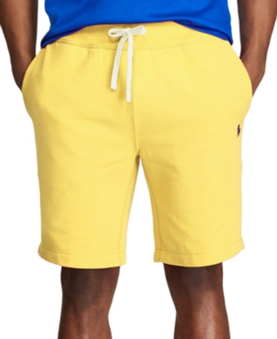 Shop Polo Ralph Lauren Men's 9.5" Cotton-blend-fleece Shorts In Yellowfin