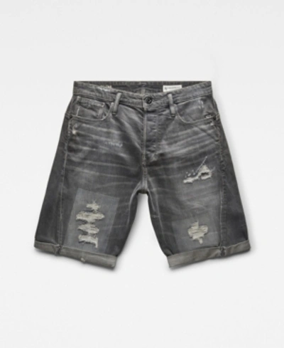 Shop G-star Raw Men's Scutar 3d Shorts In Faded Gravel Gray Restored
