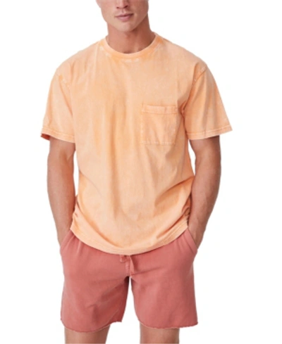 Shop Cotton On Men's Pigment Fleece Shorts In Dark Orange