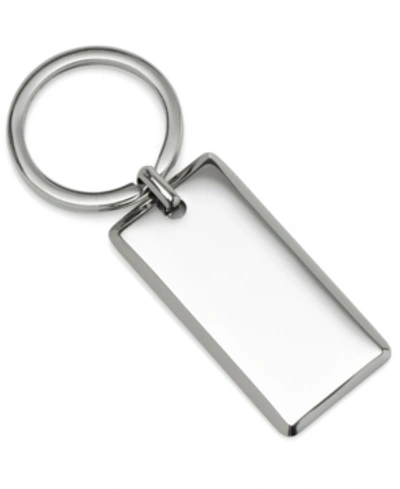Shop Ox & Bull Trading Co. Men's Rectangle Engravable Stainless Steel Key Chain In Silver-tone