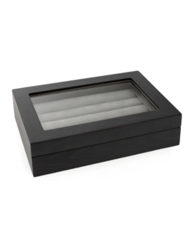 Ox & Bull Trading Co. Men's Onyx Cufflinks Collector's Case In Black