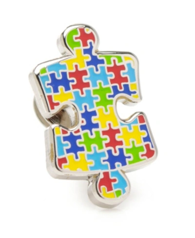Shop Cufflinks, Inc Men's Autism Awareness Puzzle Lapel Pin In Multi