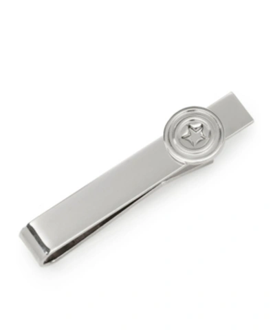 Shop Marvel Men's Captain America Hidden Message Tie Bar In Silver-tone