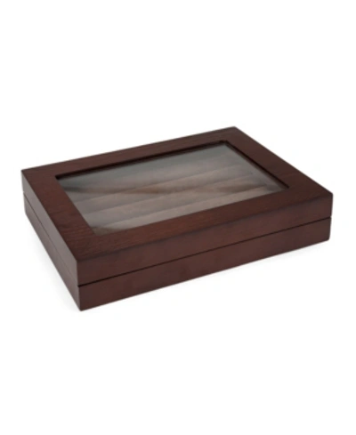 Ox & Bull Trading Co. Men's Espresso Cufflinks Collector's Case In Brown