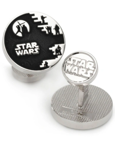 Shop Star Wars Men's Death Star Icon Cufflinks In Silver-tone
