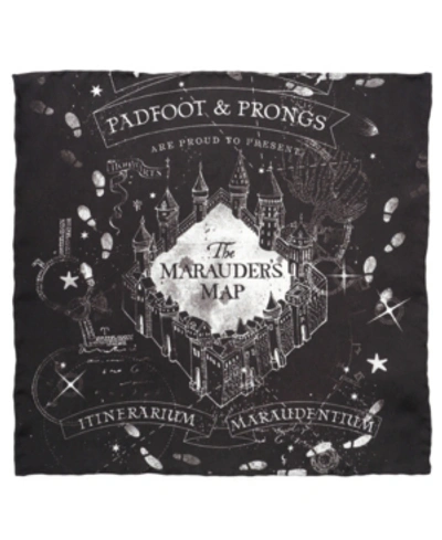 Shop Harry Potter Men's Marauder's Map Pocket Square In Black