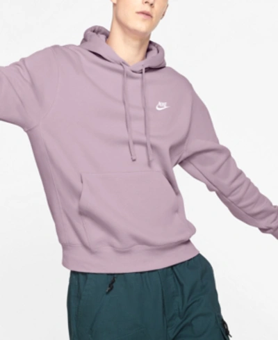 Shop Nike Men's Sportswear Club Fleece Pullover Hoodie In Ice Lilac