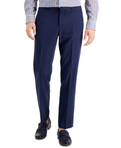 Shop Perry Ellis Portfolio Men's Modern-fit Stretch Solid Resolution Pants In Indigo
