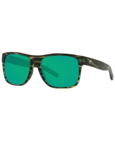 Shop Costa Del Mar Spearo Xl Polarized Sunglasses, 6s9013 59 In 253 Matte Reef/green Mirror 580p