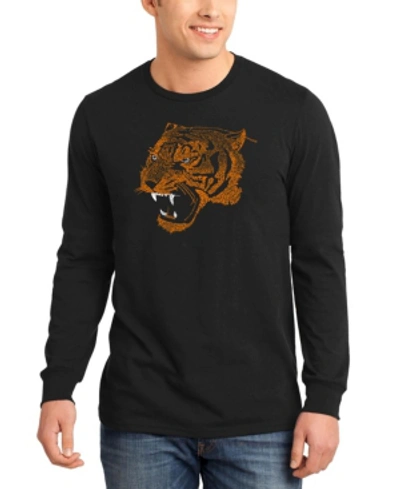 La Pop Art Men's Beast Mode Word Art Crewneck Sweatshirt In Black