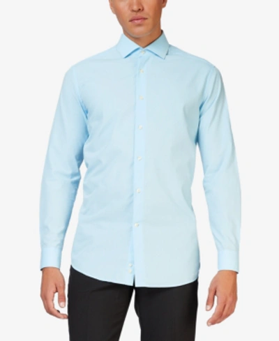 Shop Opposuits Men's Cool Blue Solid Color Shirt In Light Blue