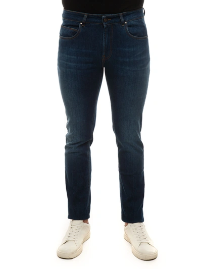 Shop Fay 5 Pocket Denim Jeans In Medium Denim