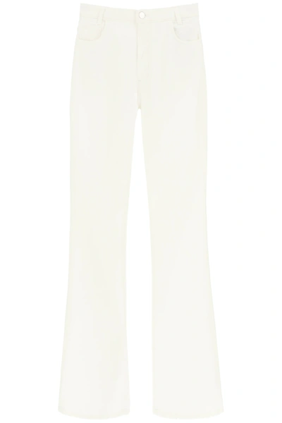 Shop Raf Simons Five-pocket Flared Jeans In White