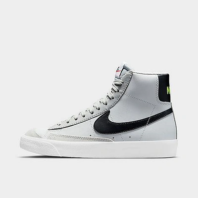 Shop Nike Big Kids' Blazer Mid '77 Casual Shoes In Grey Fog/black-volt-white