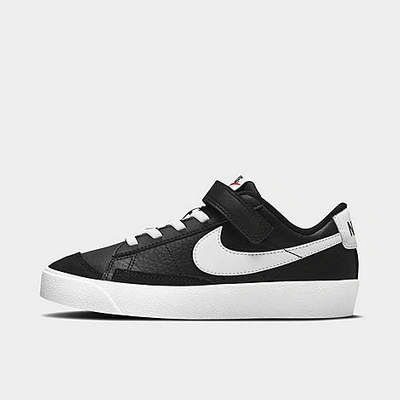 Shop Nike Little Kids' Blazer Low '77 Casual Shoes In Black/white-black-black