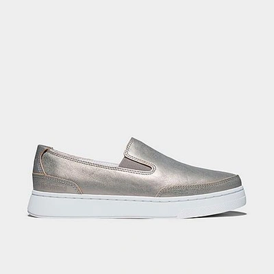 Shop Timberland Women's Atlanta Green Slip-on Casual Shoes In Medium Grey/metallic Full Grain